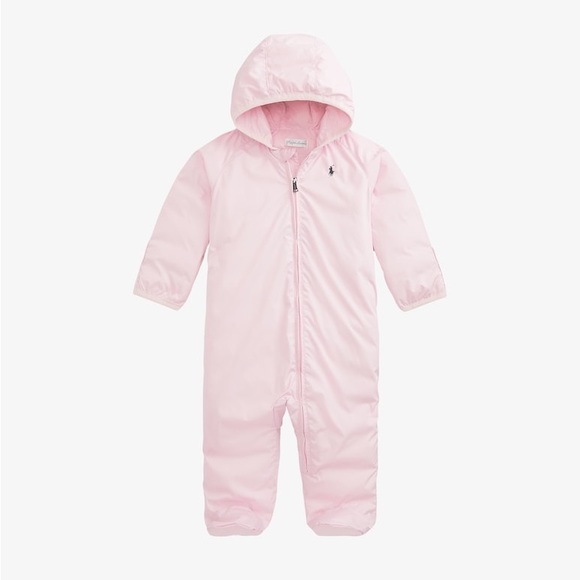 Ralph Lauren Other - Ralph Lauren Baby Girl’s Hooded Bunting 6M water repellent baby pink color